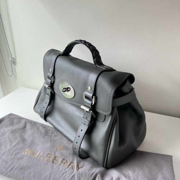 Mulberry Alexa bag in grey classic silky calf leather - Picture 3 of 16